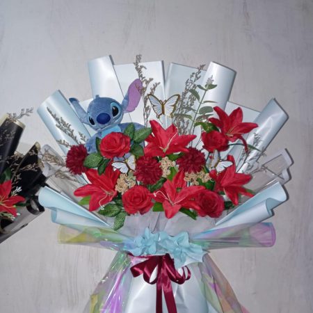 Buket Eleganza Silver Red